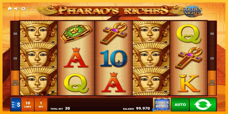 Pharaos Riches Golden Nights máquina de juego por dinero, imagen 2