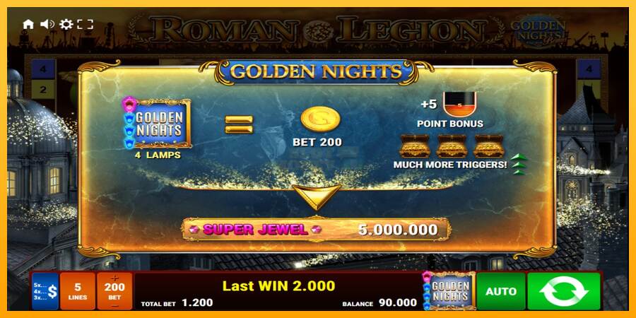 Roman Legion Golden Nights máquina de juego por dinero, imagen 5