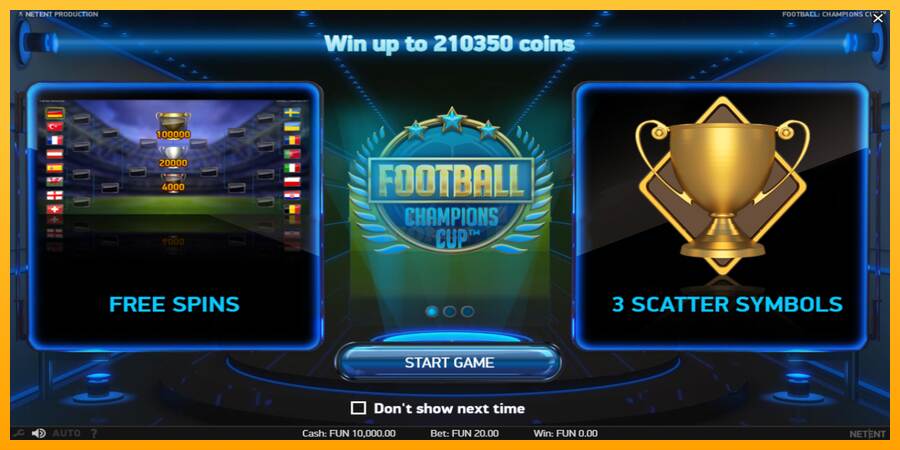 Football Champions Cup máquina de juego por dinero, imagen 1