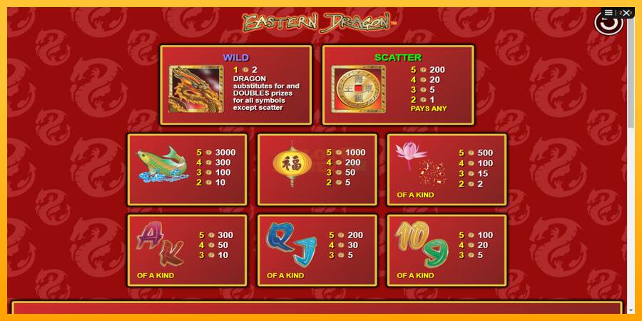 Eastern Dragon máquina de juego por dinero, imagen 5