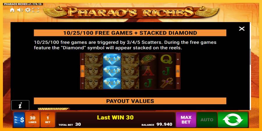 Pharaos Riches máquina de juego por dinero, imagen 6