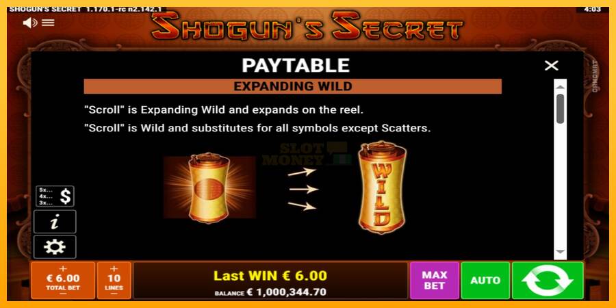 Shoguns Secret máquina de juego por dinero, imagen 5