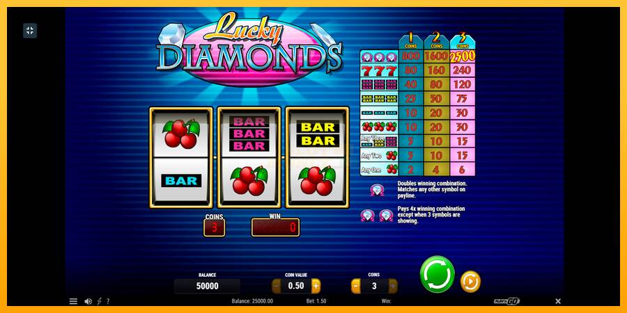 Lucky Diamonds máquina de juego por dinero, imagen 1