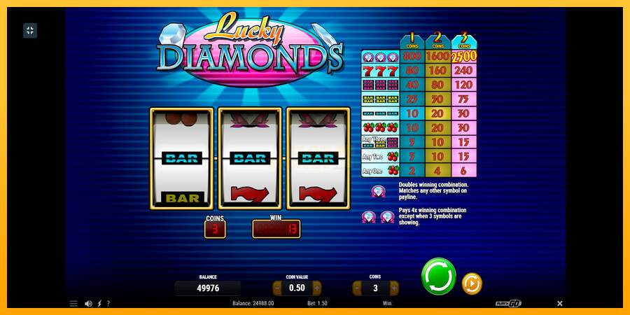 Lucky Diamonds máquina de juego por dinero, imagen 2