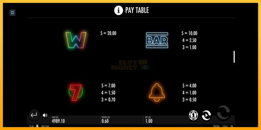 Spectra máquina de juego por dinero, imagen 6