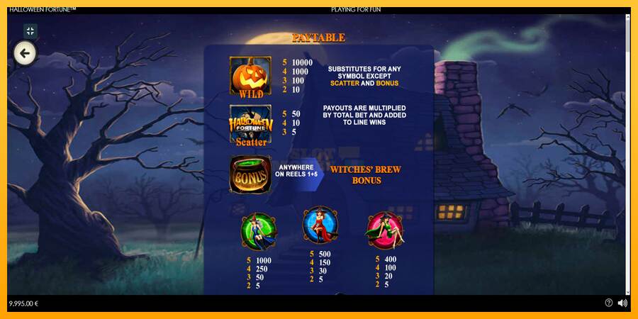 Halloween Fortune máquina de juego por dinero, imagen 6