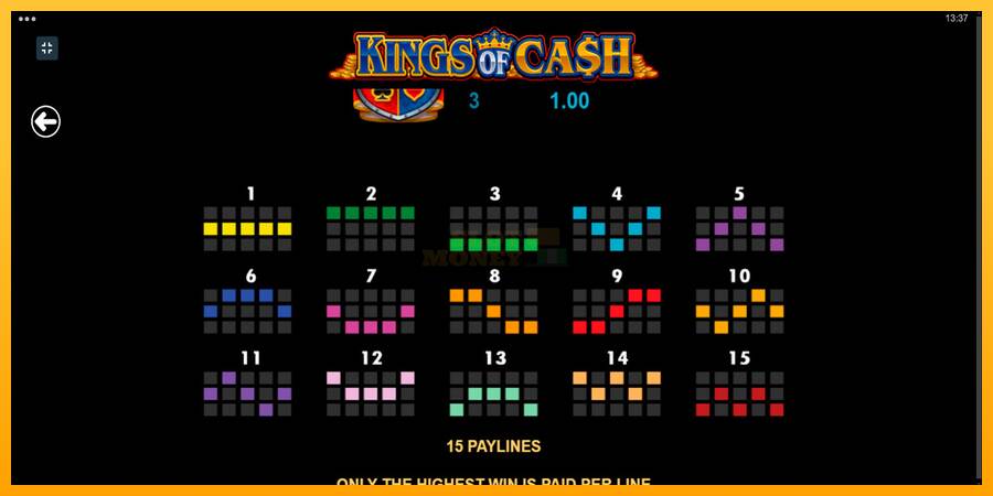 Kings of Cash máquina de juego por dinero, imagen 7