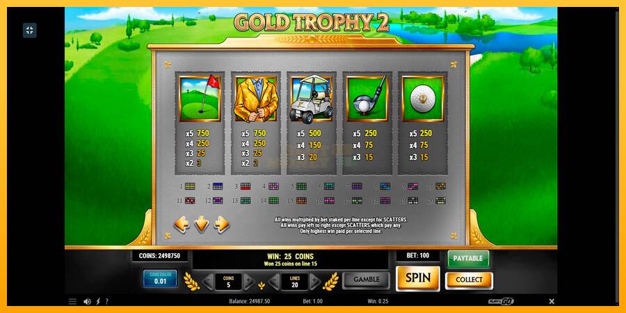 Gold Trophy 2 máquina de juego por dinero, imagen 5