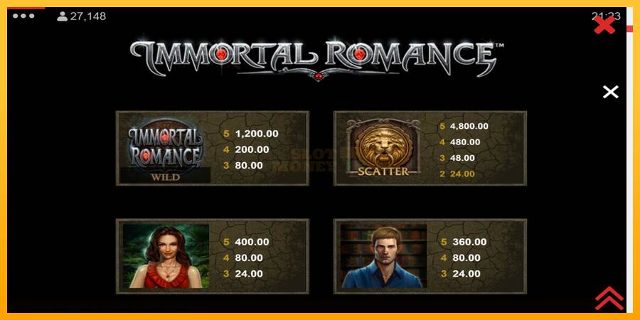 Immortal Romance máquina de juego por dinero, imagen 6