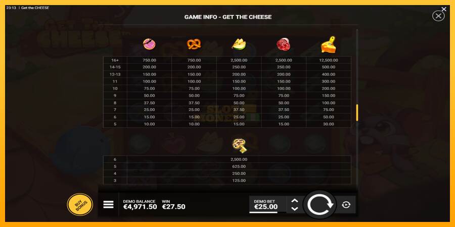 Get The Cheese máquina de juego por dinero, imagen 7