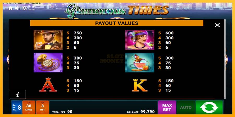 Glamorous Times máquina de juego por dinero, imagen 7