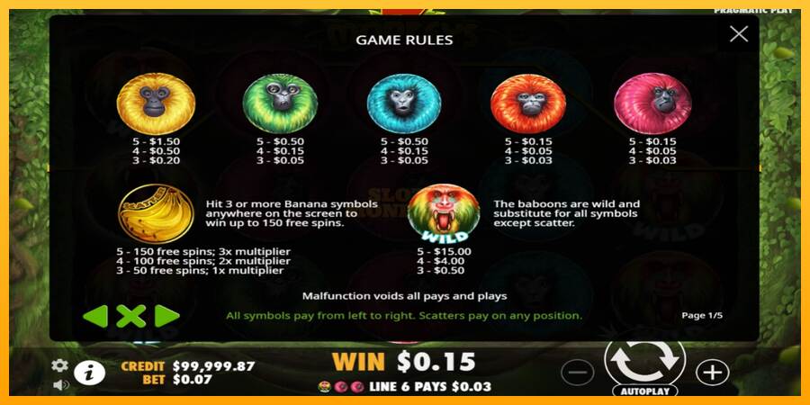 7 monkeys máquina de juego por dinero, imagen 4