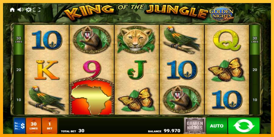 King of the Jungle Golden Nights máquina de juego por dinero, imagen 1