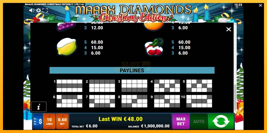 Maaax Diamonds Christmas Edition máquina de juego por dinero, imagen 7