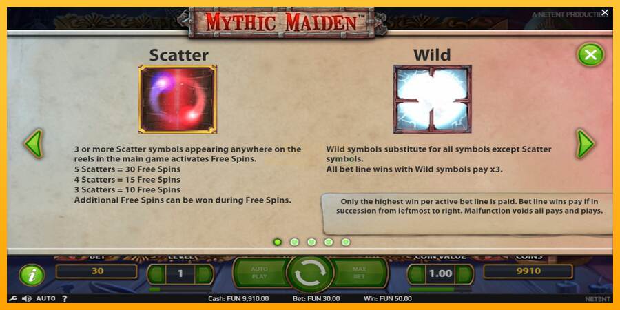 Mythic Maiden máquina de juego por dinero, imagen 5