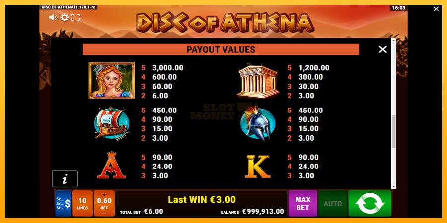 Disc of Athena máquina de juego por dinero, imagen 7