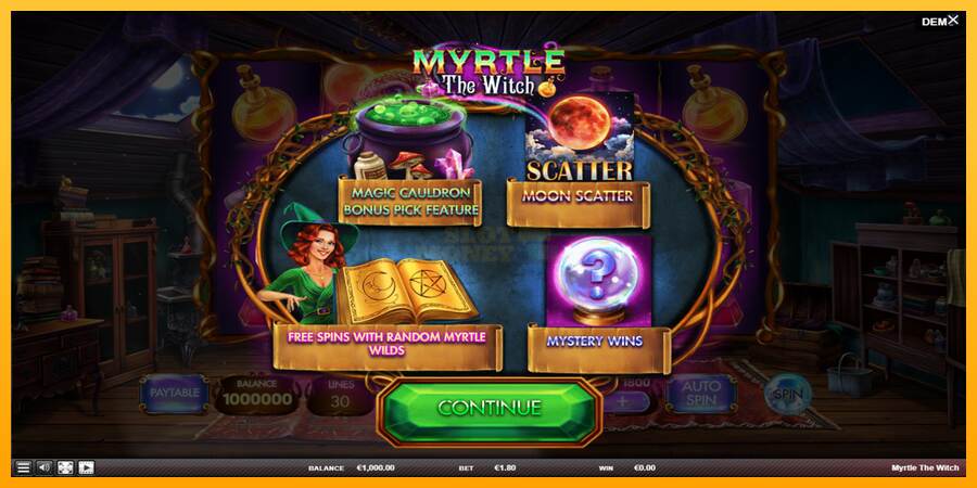 Myrtle the Witch máquina de juego por dinero, imagen 1