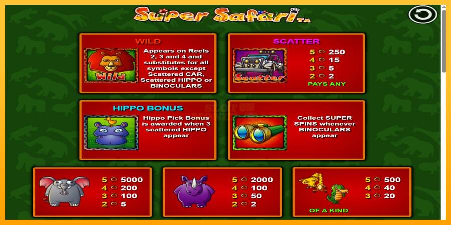 Super Safari máquina de juego por dinero, imagen 3