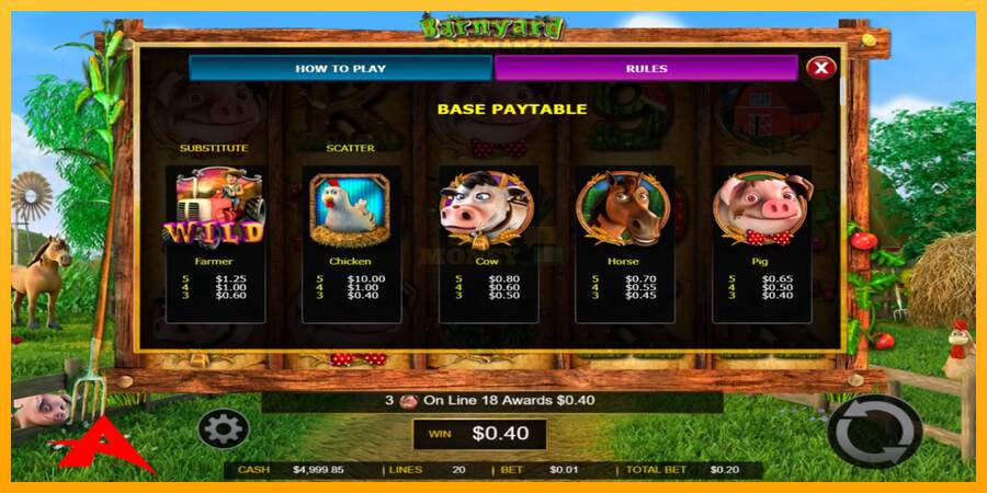 Barnyard Bonanza máquina de juego por dinero, imagen 3