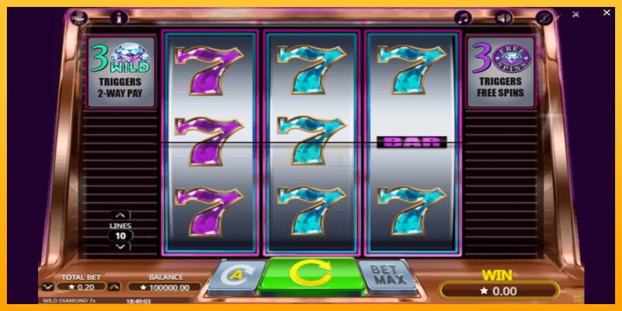 Wild Diamond 7x máquina de juego por dinero, imagen 1