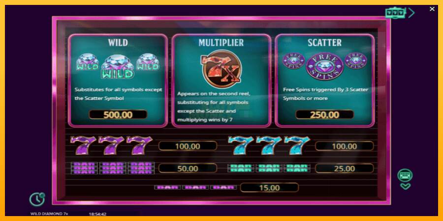 Wild Diamond 7x máquina de juego por dinero, imagen 5