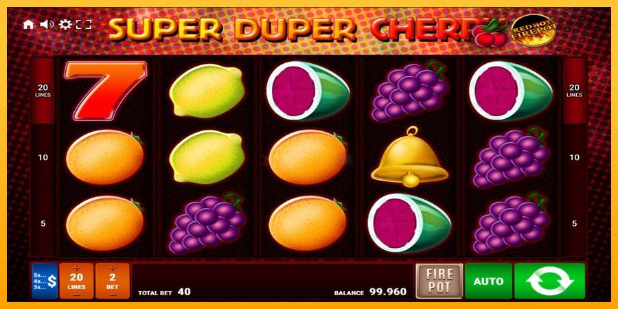 Super Duper Cherry Red Hot Firepot máquina de juego por dinero, imagen 1