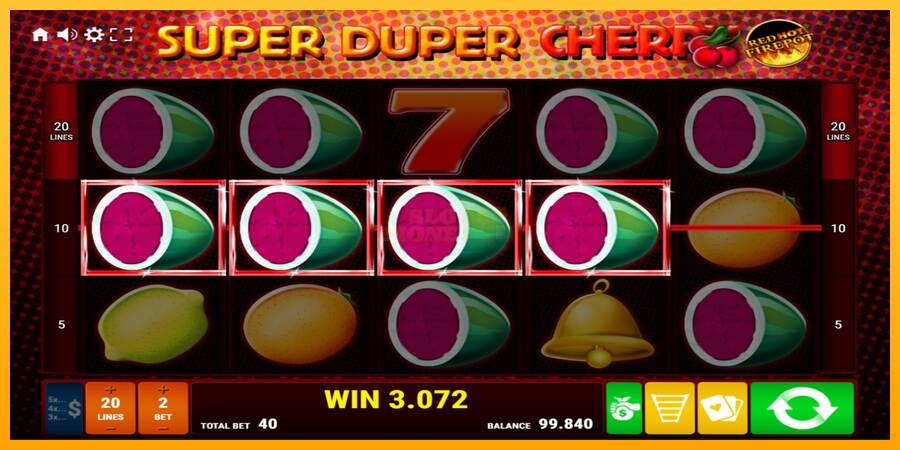 Super Duper Cherry Red Hot Firepot máquina de juego por dinero, imagen 2