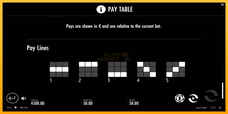 Sunset Delight máquina de juego por dinero, imagen 7