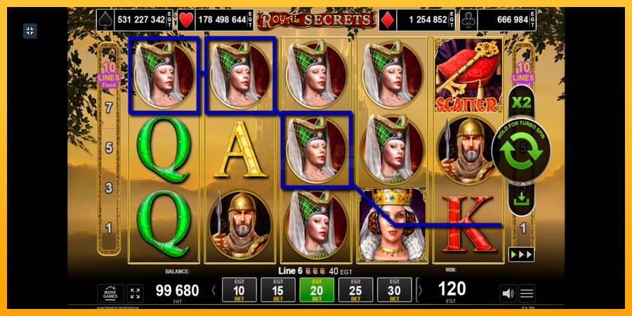 Royal Secrets máquina de juego por dinero, imagen 4