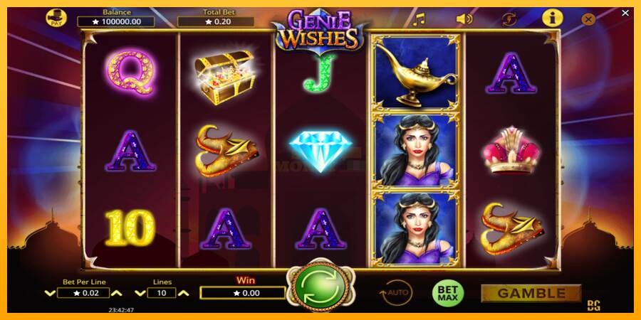 Genie Wishes máquina de juego por dinero, imagen 2