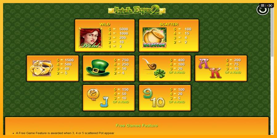 Irish Eyes 2 máquina de juego por dinero, imagen 5