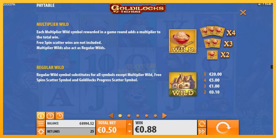 Goldilocks and the Wild Bears máquina de juego por dinero, imagen 4