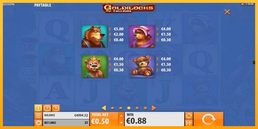 Goldilocks and the Wild Bears máquina de juego por dinero, imagen 6