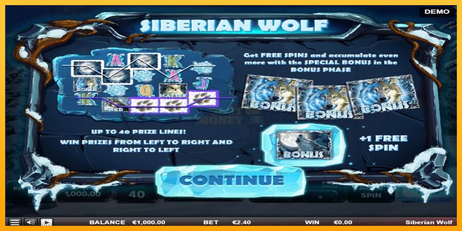 Siberian Wolf máquina de juego por dinero, imagen 1