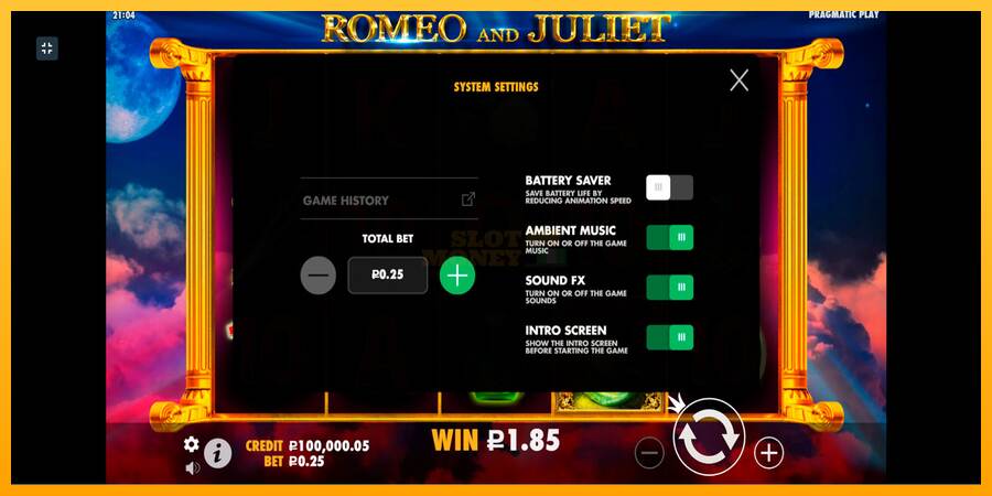 Romeo and Juliet máquina de juego por dinero, imagen 4