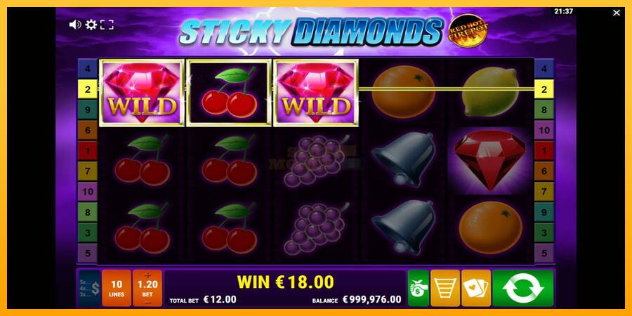 Sticky Diamonds Red Hot Firepot máquina de juego por dinero, imagen 2