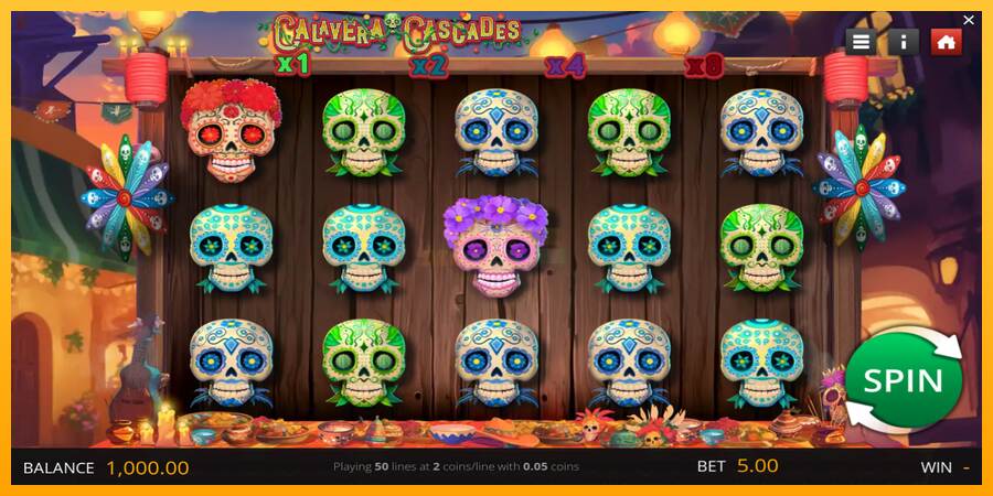 Calavera Cascades máquina de juego por dinero, imagen 1