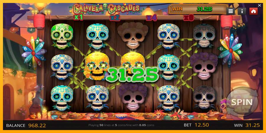 Calavera Cascades máquina de juego por dinero, imagen 2