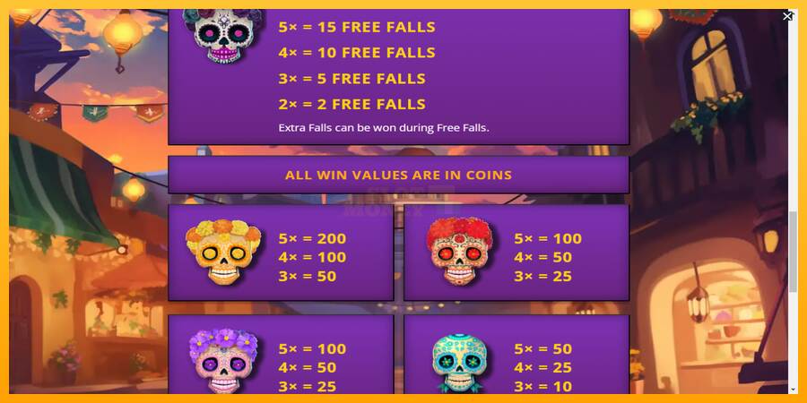 Calavera Cascades máquina de juego por dinero, imagen 6