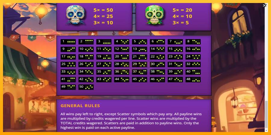 Calavera Cascades máquina de juego por dinero, imagen 7