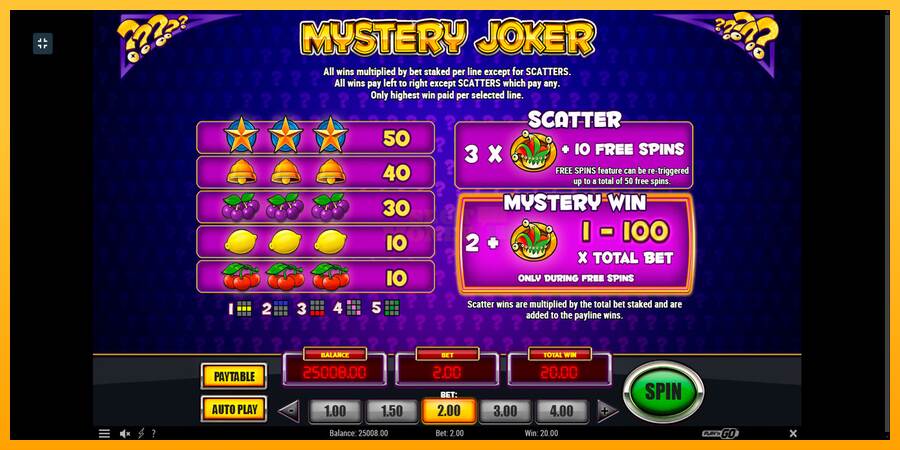 Mystery Joker máquina de juego por dinero, imagen 7