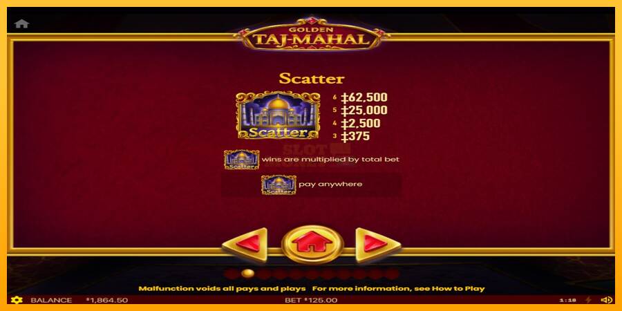 Golden Taj Mahal máquina de juego por dinero, imagen 4