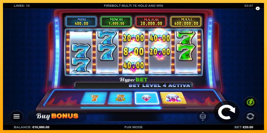 Firebolt Multi 7s Hold and Win máquina de juego por dinero, imagen 3