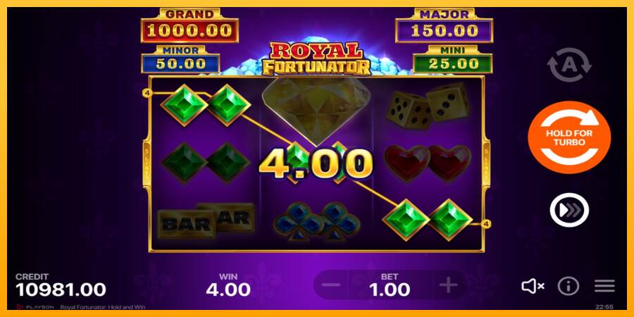 Royal Fortunator: Hold and Win máquina de juego por dinero, imagen 3