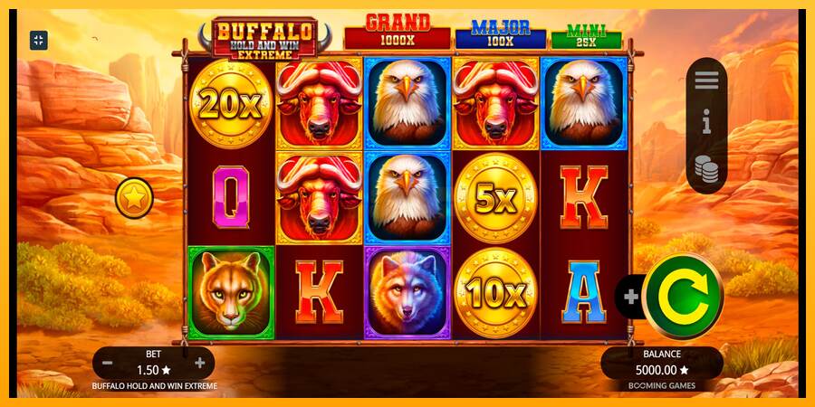 Buffalo Hold and Win Extreme máquina de juego por dinero, imagen 1