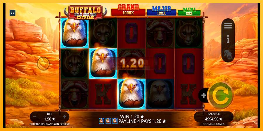 Buffalo Hold and Win Extreme máquina de juego por dinero, imagen 3