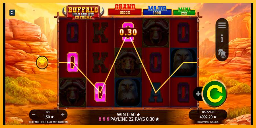 Buffalo Hold and Win Extreme máquina de juego por dinero, imagen 4