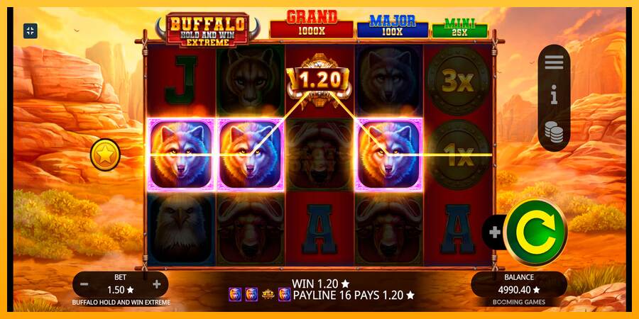 Buffalo Hold and Win Extreme máquina de juego por dinero, imagen 5