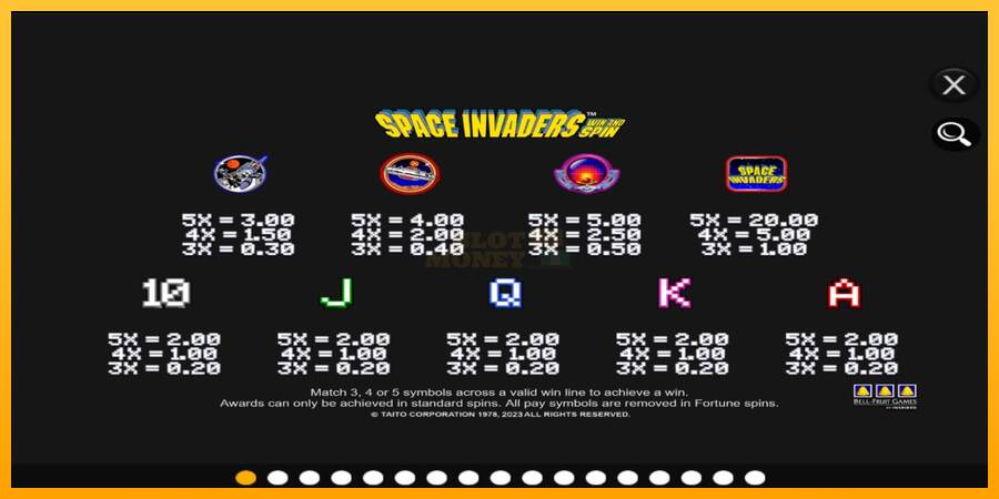 Space Invaders Win and Spin máquina de juego por dinero, imagen 4