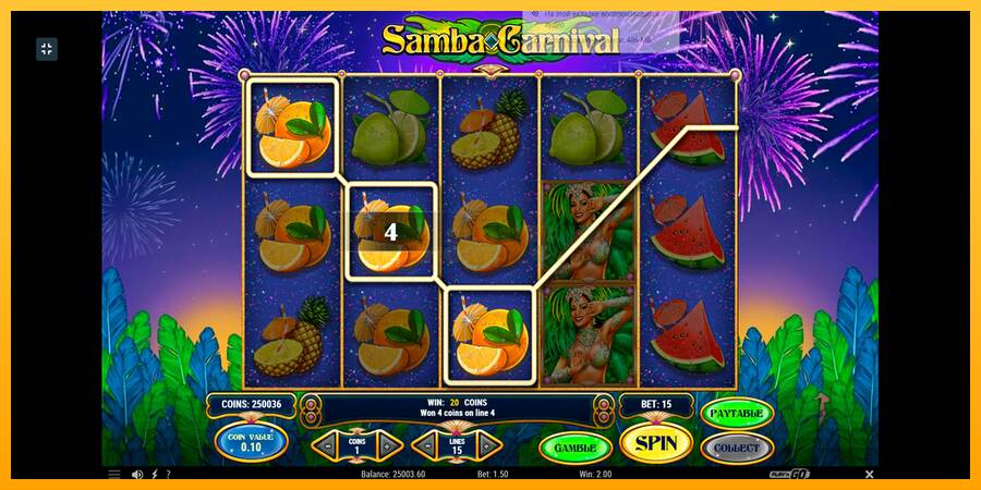 Samba Carnival máquina de juego por dinero, imagen 6